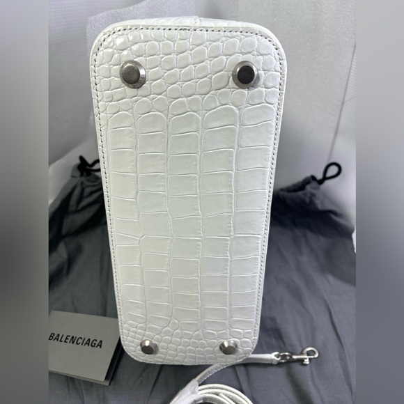 Balenciaga Croc Embossed Sm Ville Top Handle Bag. - Picture 8 of 12